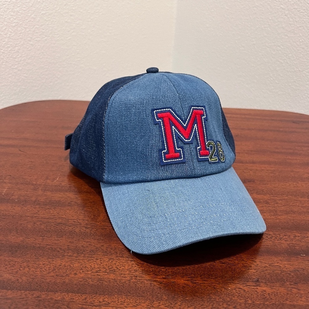 NWT - Disney Parks Our Universe Mickey Mouse 28 Blue Denim Baseball Cap